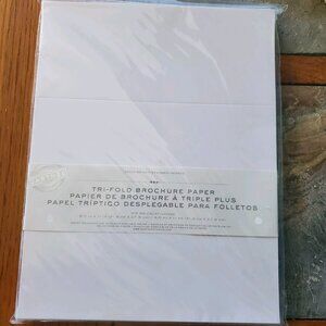 Gartner Tri-Fold White Brochure Paper 50 Count  8-1/2 X 11 Heavy Weight